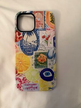 Colorful Fruit & Stamp Pattern Phone Case - Multi-Color| iPhone 12 Pro Max